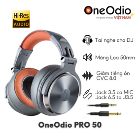 Tai Nghe Oneodio Pro 50 | Hi-Res Audio | Bạc Cam
