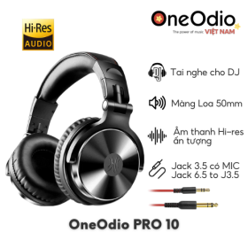 Tai Nghe Oneodio Pro 10 | Hi-Res Audio | Đen