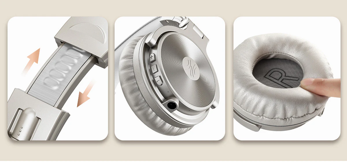Tai Nghe Oneodio Pro C Bluetooth 5.2 | Hi-Res Audio | Bạc Pro C psd 03