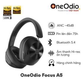 Tai Nghe Oneodio Focus A5 ANC Bluetooth 5.4 | Đen