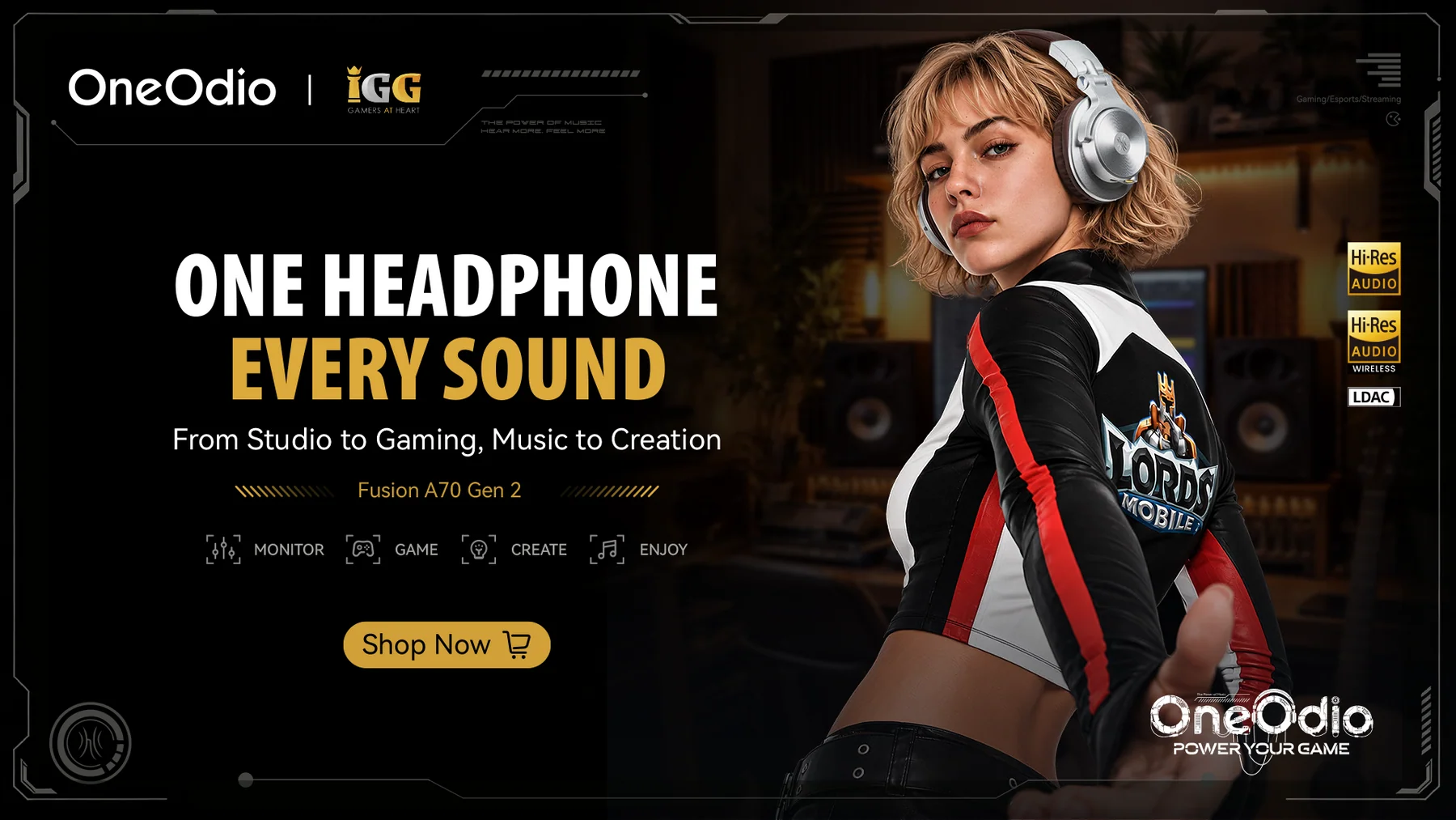 Giới thiệu OneOdio Việt Nam OneOdio Fusion A70 Gen 2 cho gaming và sáng tạo